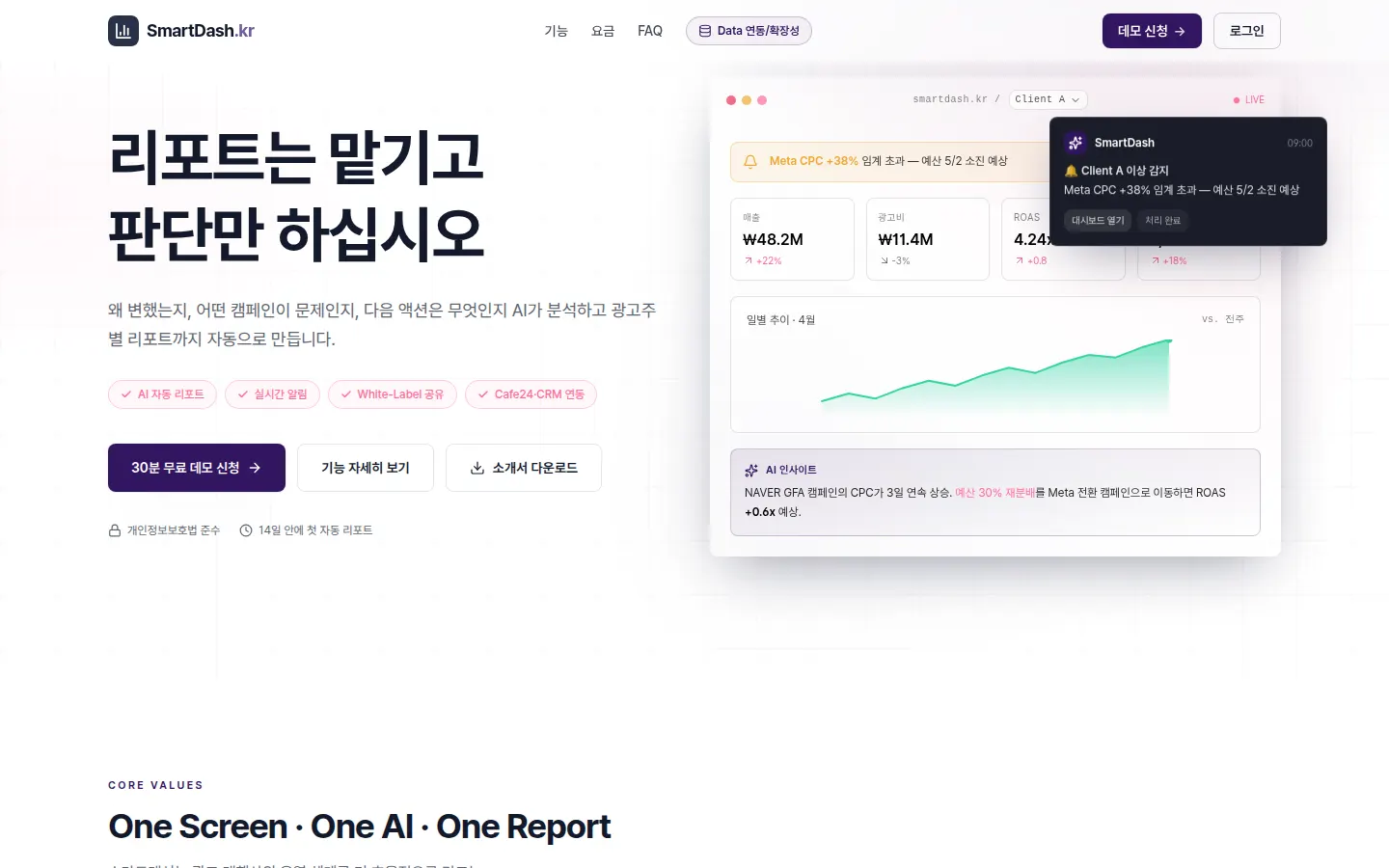 SmartDash 화면